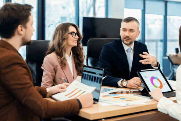 Business meeting in an office